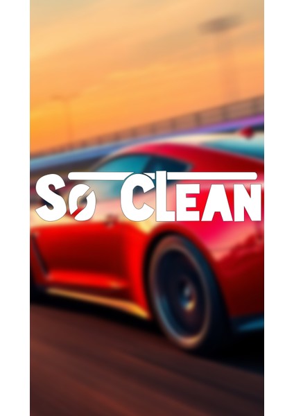 So Clean 20X4,5 Jdm Yazı Araba-Motosiklet Cam Etiket Sticker Beyaz Renk