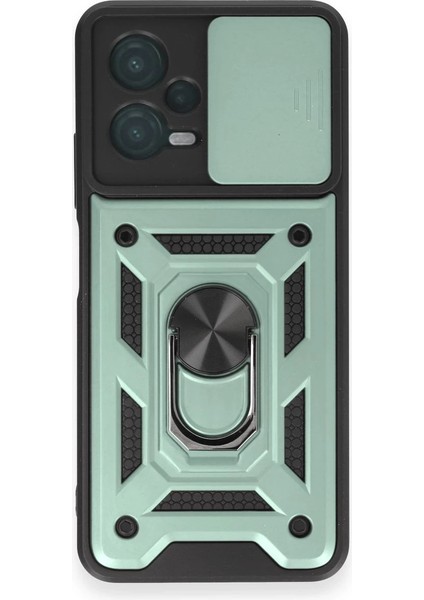 Xiaomi Redmi Note 12 4g Kılıf Pars Lens Yüzüklü Silikon - Yeşil Bstmy