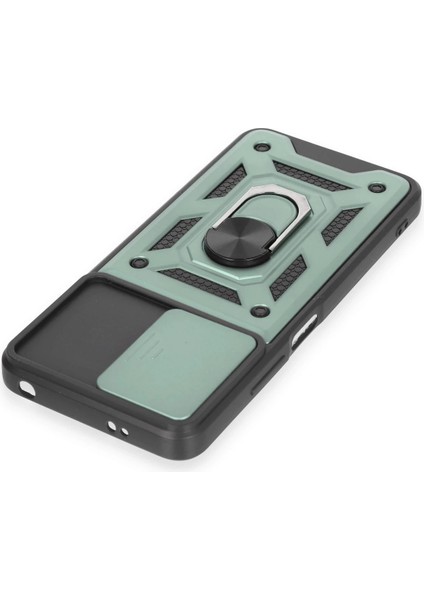 Xiaomi Redmi Note 12 4g Kılıf Pars Lens Yüzüklü Silikon - Yeşil Bstmy