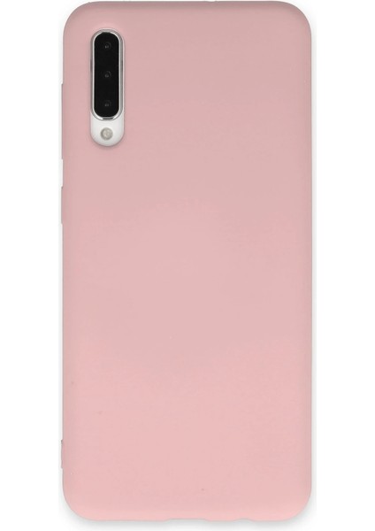 Samsung Galaxy A30S Kılıf Nano Içi Kadife Silikon - Pudra Bstmy