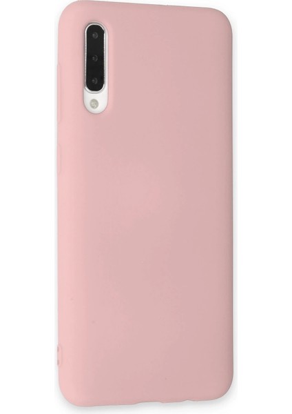 Samsung Galaxy A30S Kılıf Nano Içi Kadife Silikon - Pudra Bstmy