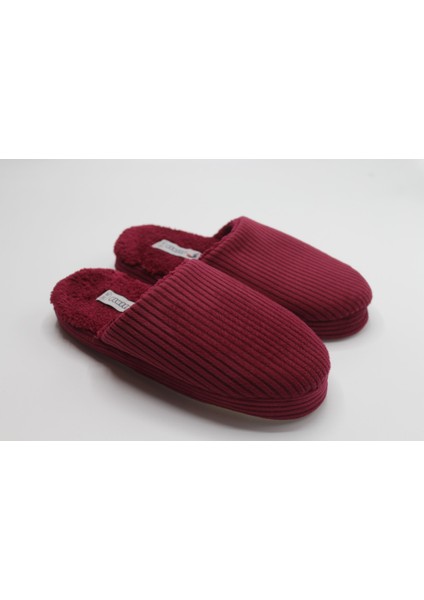 Bordo Kadife Sessiz ve Kaydırmaz Taban, Içi Peluş