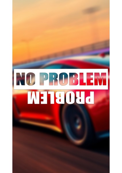 No Problem Problem 20X7,5 Jdm Yazı Araba-Motosiklet Cam Etiket Sticker Beyaz Renk