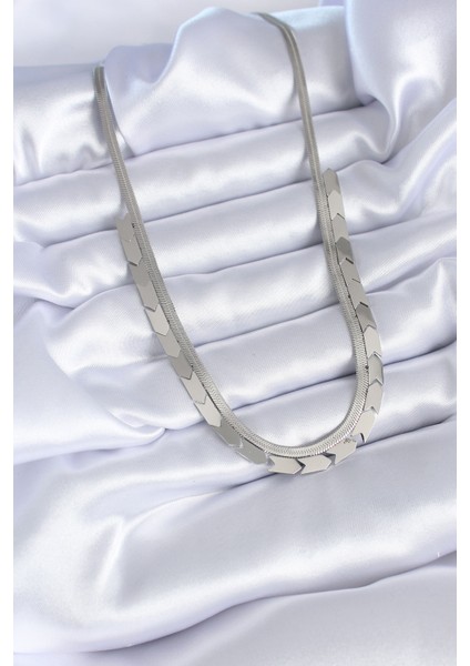 316L Çelik Gümüş Renk Italyan Zincir Model Kadın Kolye fiyatları