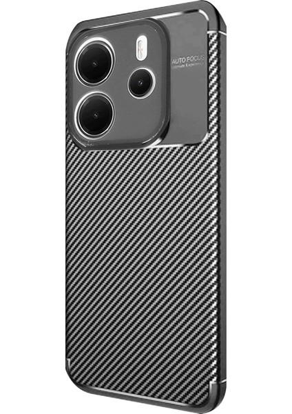 Xiaomi Redmi Note 14 4g Kılıf Auto Focus Karbon Kapak - Siyah Bstmy