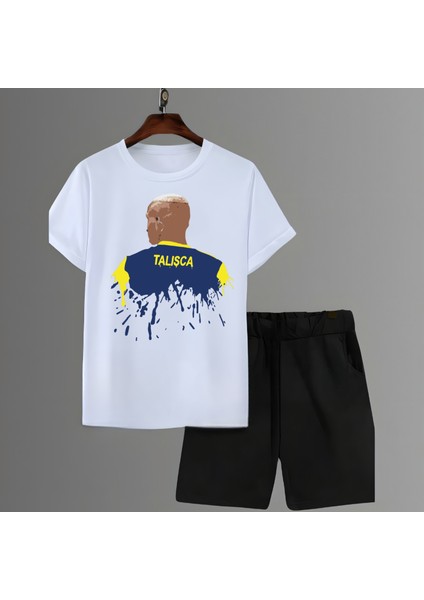 Talisca Fotoğraf Futbol Forma Baskılı Unisex Kısa Kollu Tişört Regular Fit T-Shirt Şort Takımı