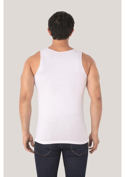 Erkek Iz Bırakmayan Dikişsiz Atlet Beyaz %100 Pamuklu 3'lü Paket fırsatları