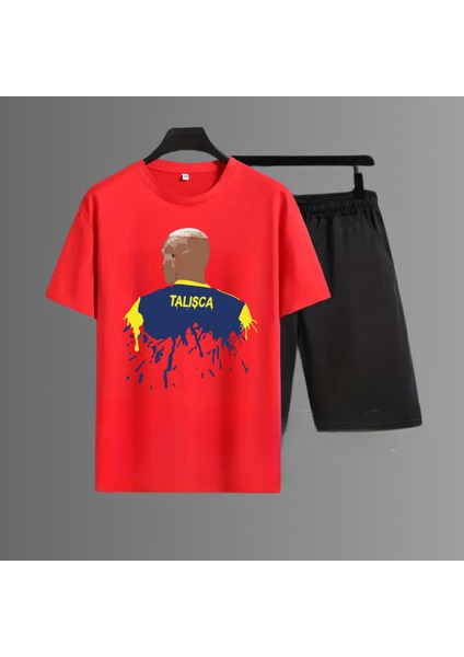 Talisca Fotoğraf Futbol Forma Baskılı Unisex Kısa Kollu Tişört Regular Fit T-Shirt Şort Takımı
