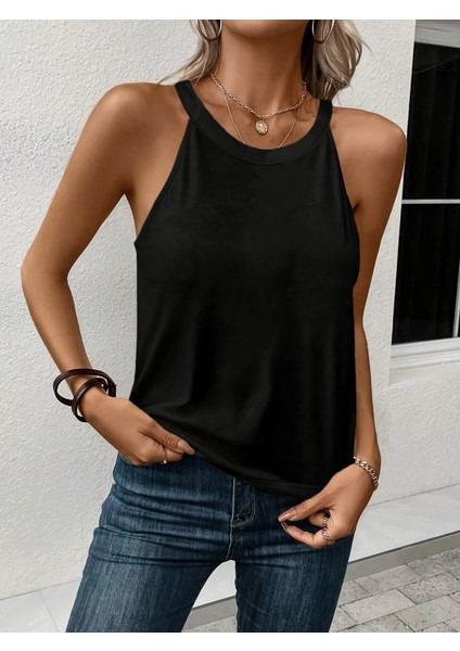 Kadın Omuzlardan Açık Raglan Kol Yuvarlak Yaka Viskon Bluz