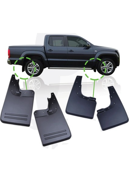 Volkswagen Amarok 2011 - 2020 Model 4'lü Paçalık (Çamurluk - Tozluk)