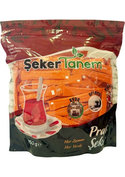 Stick Toz Şeker Turuncu Baskılı 3 gr x 250LI 750 gr
