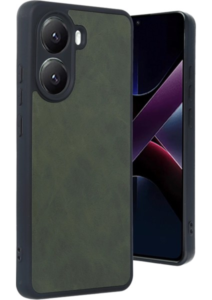 Xiaomi Poco X7 Pro Kılıf Aras Deri Kapak - Koyu Yeşil Bstmy