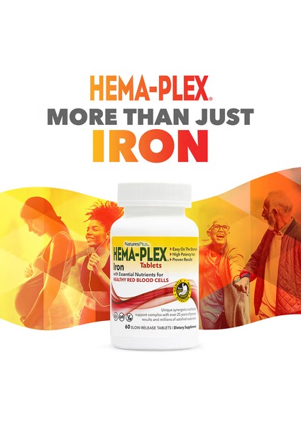 Hema-Plex + Iron +Niacin+Copper+Selenium+Benfotiamine 60 Fast-Acting Softgels