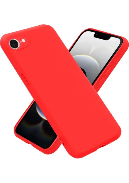 Iphone 16E Kılıf First Silikon - Kırmızı Bstmy