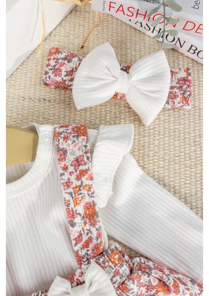 Fiyonklu Bandanalı 100% Pamuk Şık Kız Bebek Jile Etek Elbise indirimleri