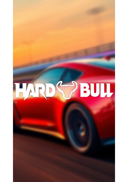 Hard Bull 20X4 Jdm Yazı Araba-Motosiklet Cam Etiket Sticker Beyaz Renk
