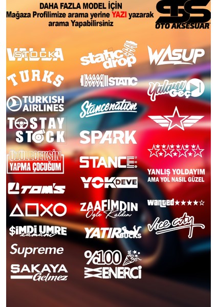 Game Over 20X9 Jdm Yazı Araba-Motosiklet Cam Etiket Sticker Beyaz Renk modelleri