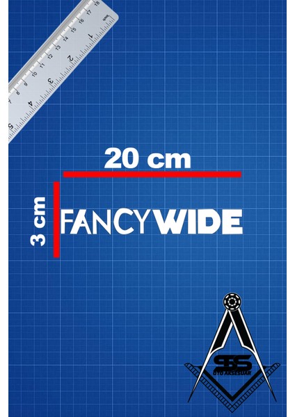 Fancy Wade 20X3 Jdm Yazı Araba-Motosiklet Cam Etiket Sticker Beyaz Renk fiyatları