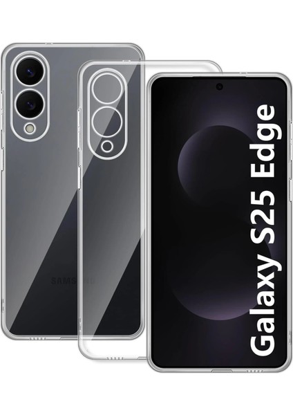 Samsung Galaxy S25 Edge Kılıf Lüx Şeffaf Silikon Bstmy