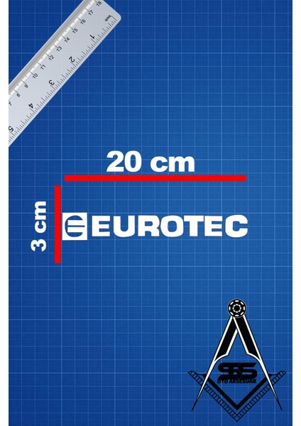 Eurotech 20X3 Jdm Yazı Araba-Motosiklet Cam Etiket Sticker Beyaz Renk