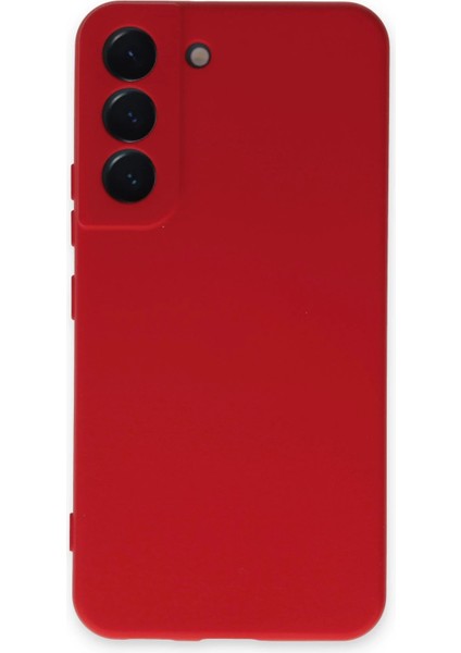 Samsung Galaxy S22 Kılıf Nano Içi Kadife Silikon - Kırmızı Bstmy