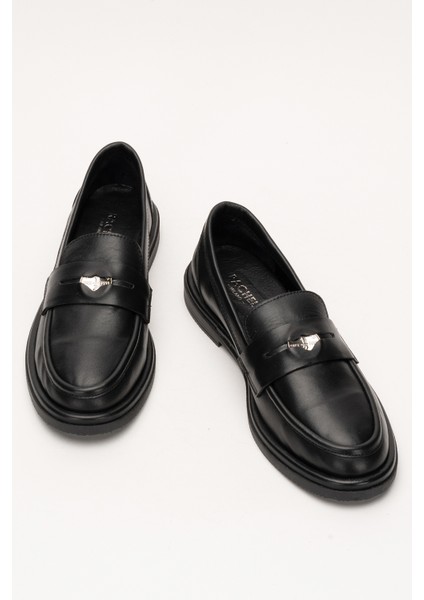 40220 Kadın Kalın Taban Loafer Ayakkabı