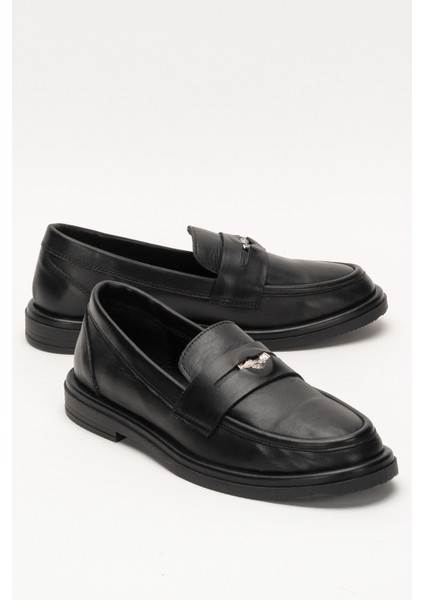 40220 Kadın Kalın Taban Loafer Ayakkabı