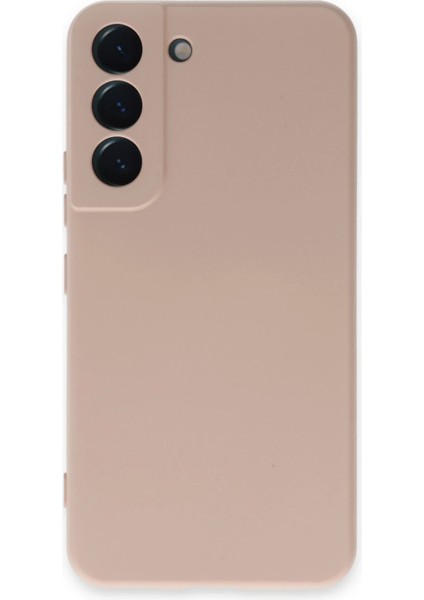 Samsung Galaxy S22 Kılıf Nano Içi Kadife Silikon - Pudra Bstmy