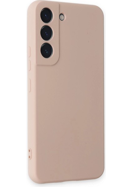 Samsung Galaxy S22 Kılıf Nano Içi Kadife Silikon - Pudra Bstmy