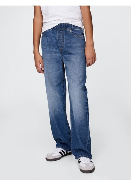 Erkek Çocuk Mavi Ultrasoft Pull-On Baggy Jean Pantolon fırsatları