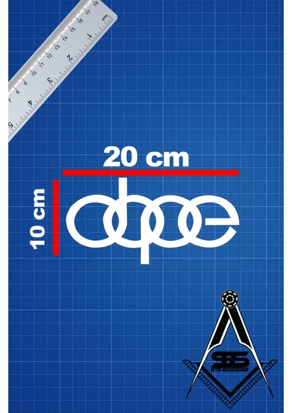 Dope 20X10 Jdm Yazı Araba-Motosiklet Cam Etiket Sticker Beyaz Renk fiyatları