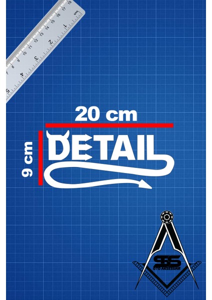 Detail 20X9 Jdm Yazı Araba-Motosiklet Cam Etiket Sticker Beyaz Renk fiyatları