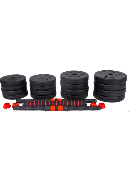 Halter ve Dambıl Seti Fonksiyonel Ağırlık ve Vücut Geliştirme Aleti 30 kg