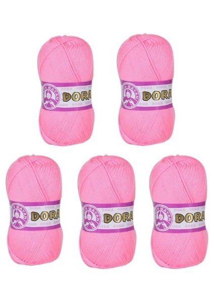 Dora Örgü Ipi - Açık Pembe - ( Renk Kodu: 040 ) - 5'li Paket