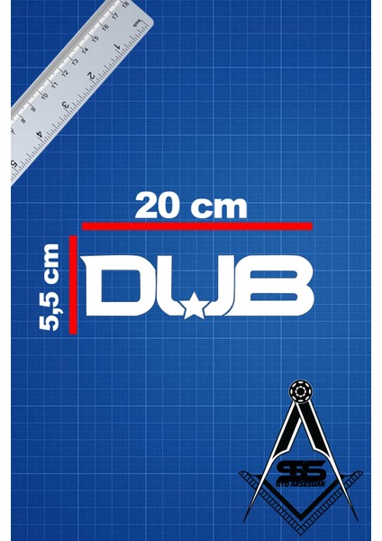 Dup 20X5,5 Jdm Yazı Araba-Motosiklet Cam Etiket Sticker Beyaz Renk