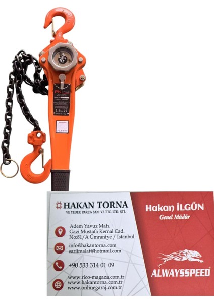3 Ton Hubzug Zincirli Çektirme Vinç