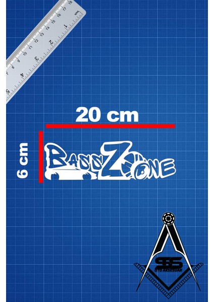 Bass Zone 20X6 Jdm Yazı Araba-Motosiklet Cam Etiket Sticker Beyaz Renk fiyatları