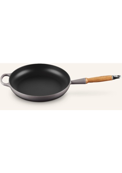 Signature Döküm Kızartma Tavası 28 cm Emaye Kaplı Ahşap Saplı 2,6 L