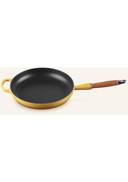 Signature Döküm Kızartma Tavası 28 cm Emaye Kaplı Ahşap Saplı 2,6 L