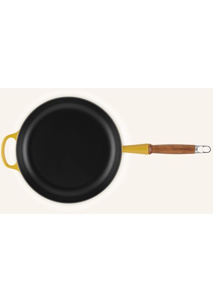 Signature Döküm Kızartma Tavası 28 cm Emaye Kaplı Ahşap Saplı 2,6 L