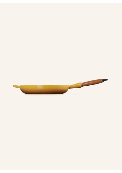 Signature Döküm Kızartma Tavası 28 cm Emaye Kaplı Ahşap Saplı 2,6 L