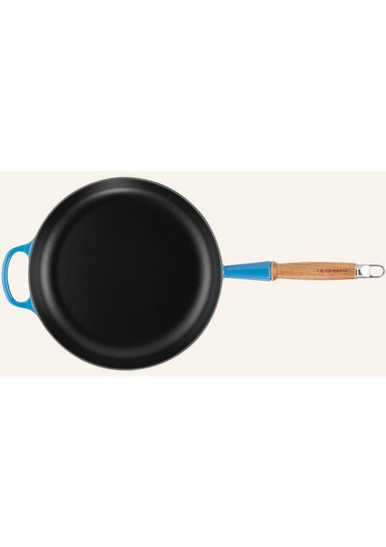 Signature Döküm Kızartma Tavası 28 cm Emaye Kaplı Ahşap Saplı 2,6 L