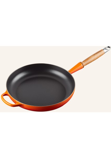 Signature Döküm Kızartma Tavası 28 cm Emaye Kaplı Ahşap Saplı 2,6 L