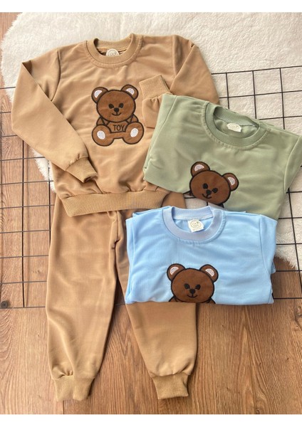 Bebek&çocuk 2 Iplik Şardonsuz Pijama Eşofman Takımı 3\'lü Set