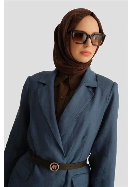 Kruvaze Keten Ceket 25Y5917 Indigo