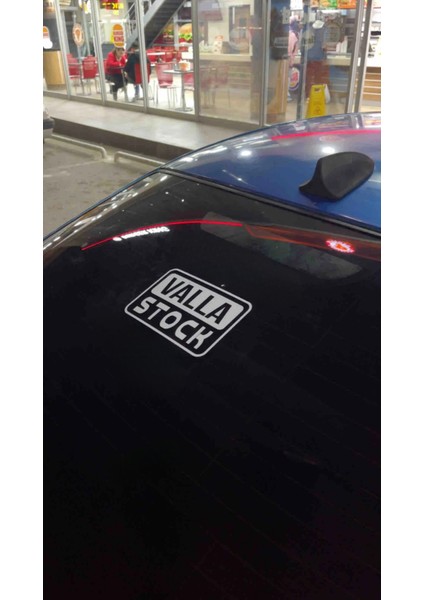 Valla Stock Jdm Araba-Motosiklet Cam Etiket Sticker 18X11CM Beyaz Renk