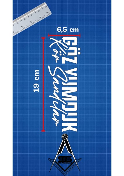 Göz Yumduk Kör Sandılar Yazı Jdm Araba Motosiklet Cam Etiket Sticker 19X6,5CM Beyaz Renk fiyatları
