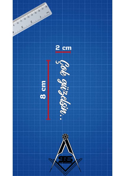 Çok Güzelsin Güneşlik Ayna Yazısı Araba-Motosiklet Cam Etiket Sticker 8X2CM Beyaz Renk