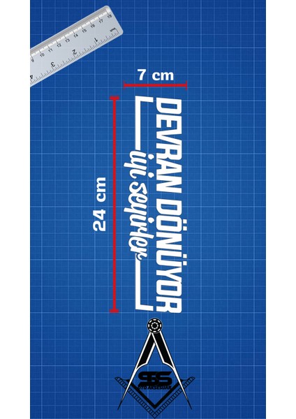 Devran Dönüyor, Iyi Seyirler Yazı Jdm Araba-Motosiklet Cam Etiket Sticker 24X7CM Beyaz Renk fiyatları