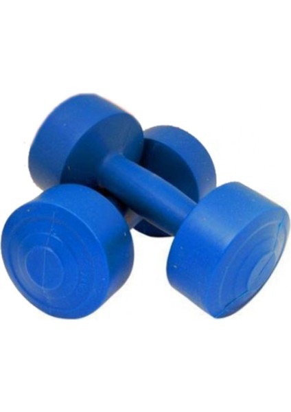 Plastik 4 kg Pilastik Dambıl Set 2 Adet Toplam 8 kg 2 x 4 kg Mavi